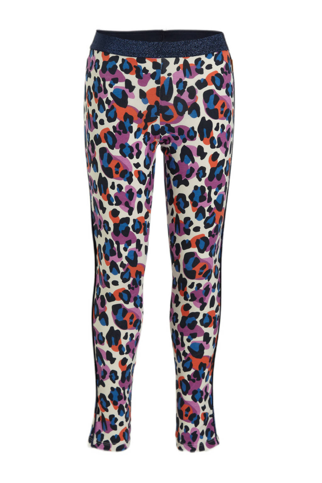 Orange Stars legging Paris met panterprint multi