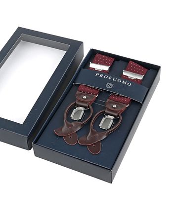 Profuomo Luxe Bretel Bordeaux-Wit PP1L00003C kopen
