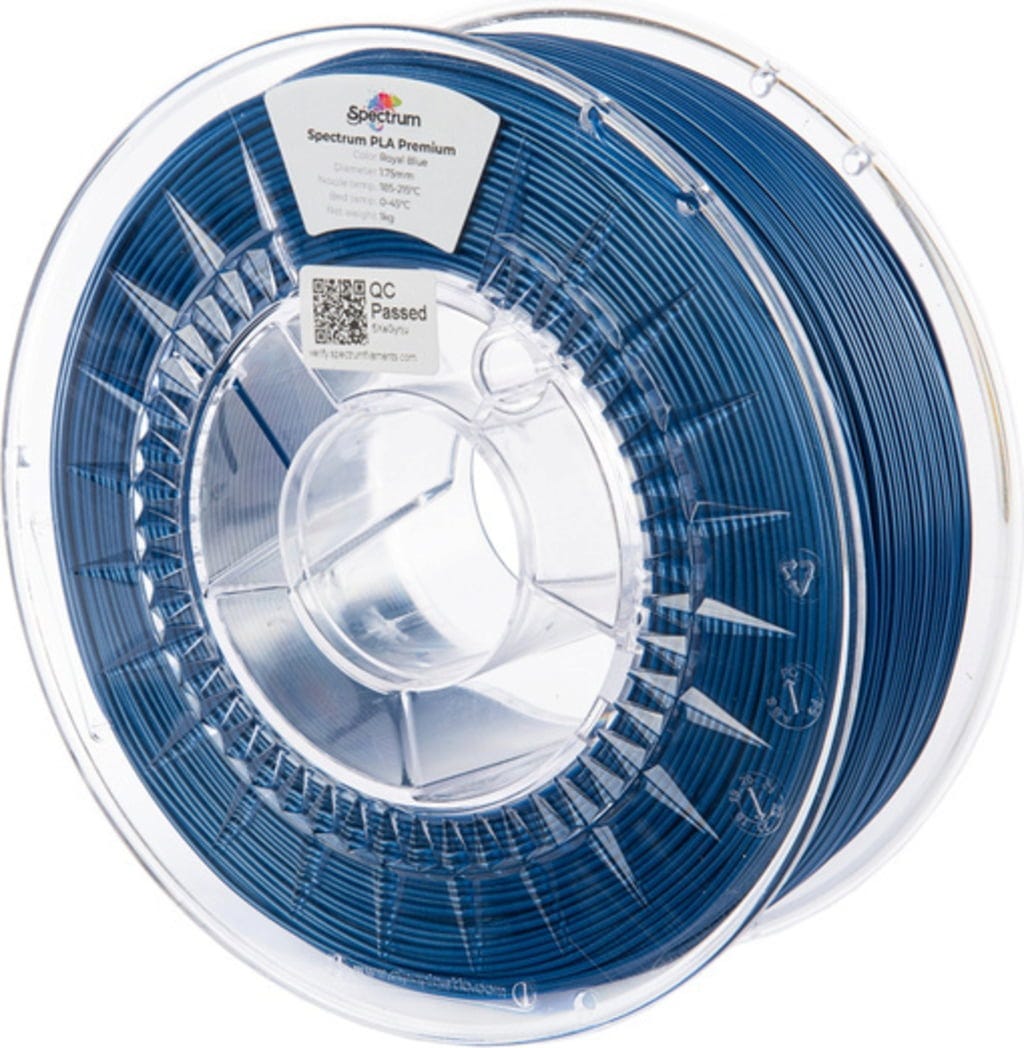 Spectrum  PLA Premium Royal Blue, 1,75 mm / 1000 g    Verzugsfreies PLA in guter Qualität