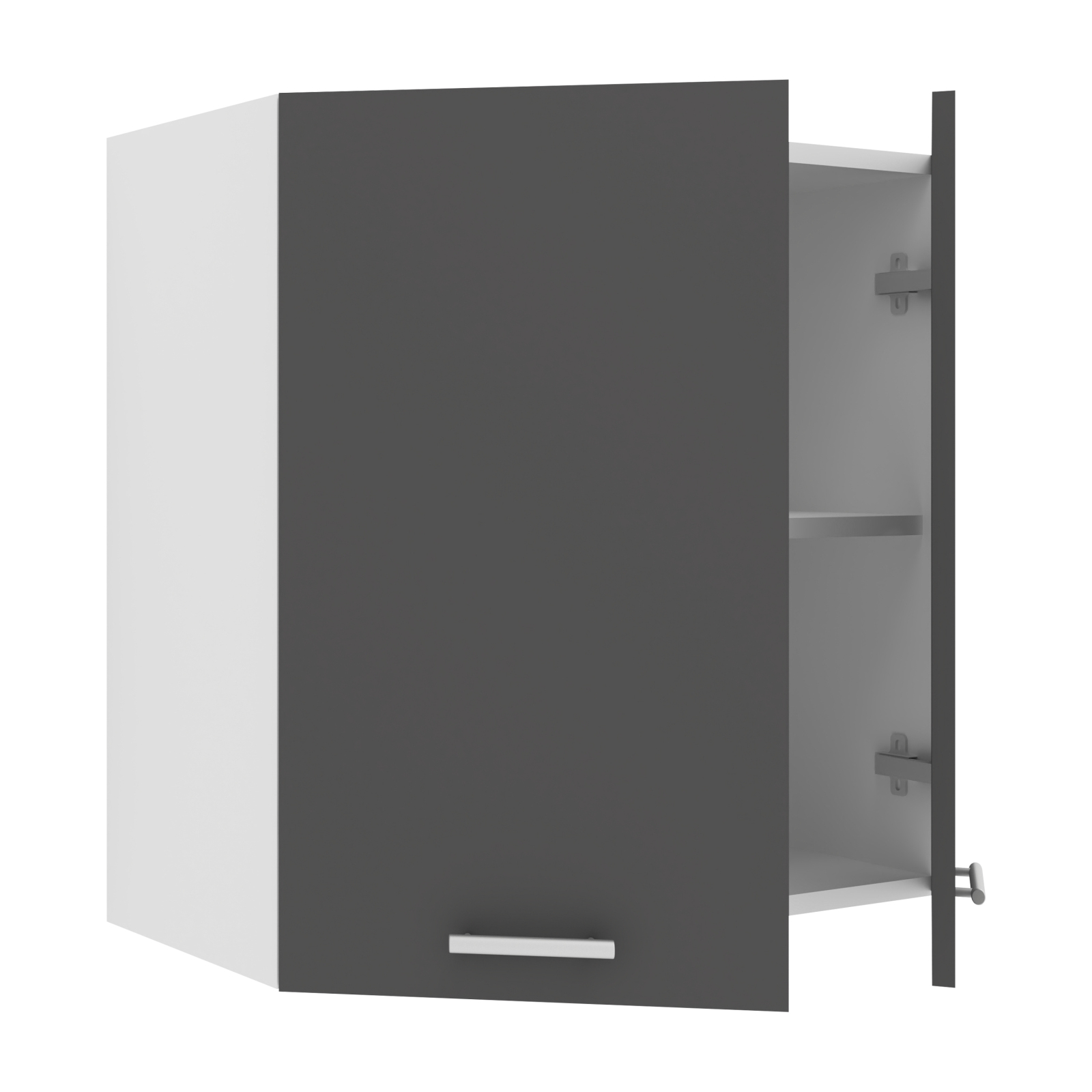 Hängeschrank ESILO - weiß - anthrazit - 60 cm