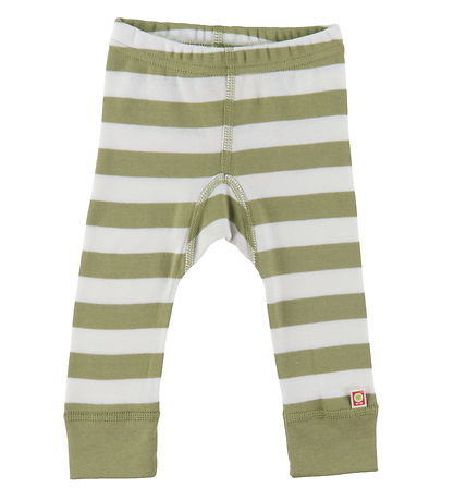 Katvig Leggings - Grün/Weiß gestreift