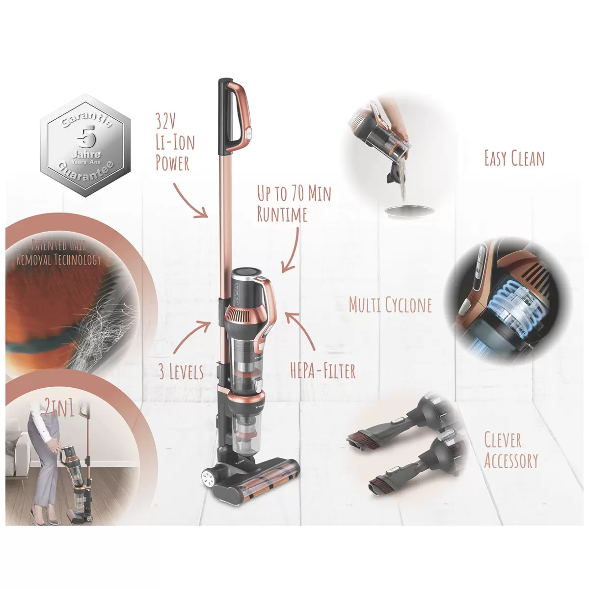 Akkustaubsauger Quick Clean Professional T9459