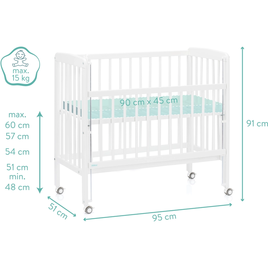 fillikid Beistellbett Nino weiß