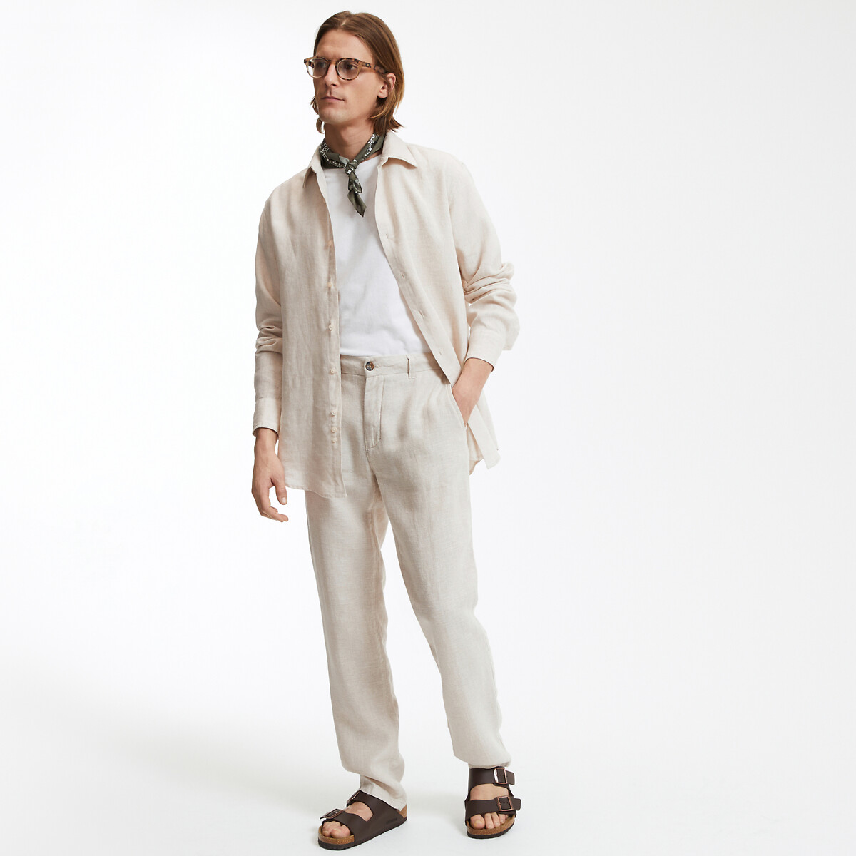 COLEÇÕES LA REDOUTE<br>Camisa reta de linho, Signature, CARL