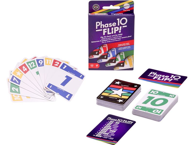 Mattel Spiele Phase 10 Flip Dynamisches Kartenspiel für die ganze Familie