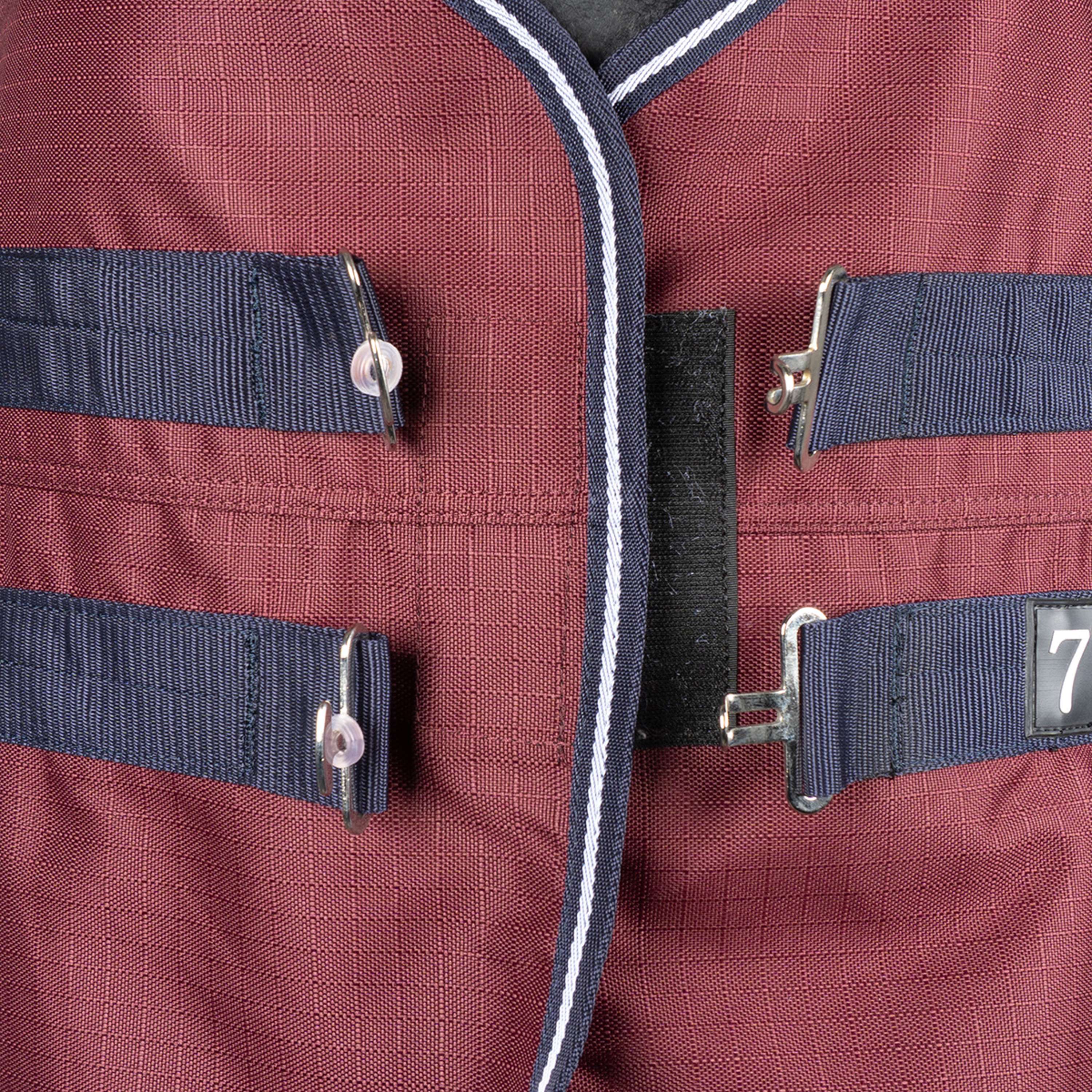 EQUITHÈME Outdoordeken Tyrex 1200D 0g High Neck Burgundy