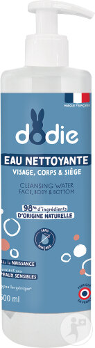 Dodie Eau Nettoyante 3en1 Flacon Pompe 500ml