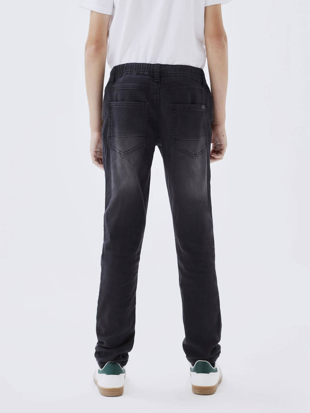 NAME IT slim fit jeans NKMROBIN zwart