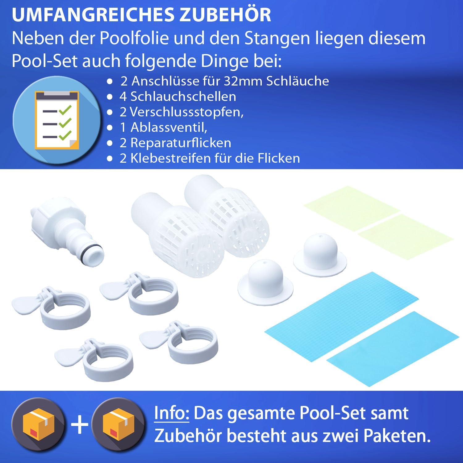 Avenli Frame Pool Rondo 366 x 122 cm - Ohne Pumpe und Zubehör