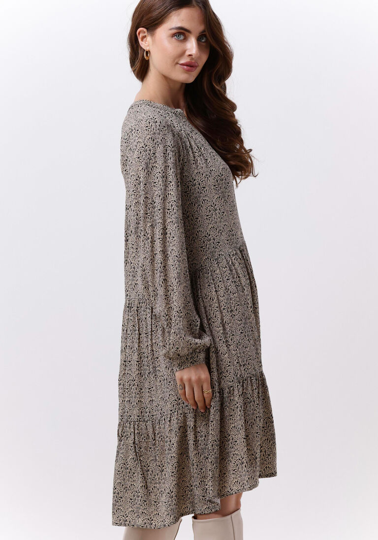 BY-BAR khaki by-bar midi jurk nomi peacock dress