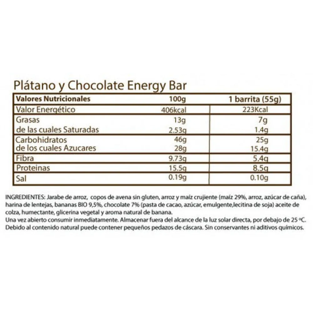 Barra Energética Chimpanzé Chocolate e Banana 55g
