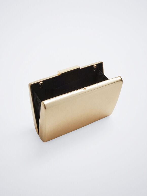Clutch de festa metalizada - Dourada