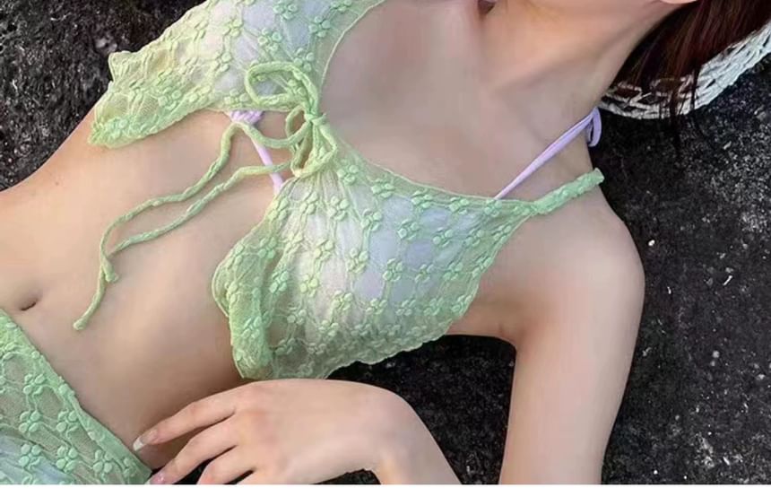 Honolulu - Set: Effen bikini + top + rok