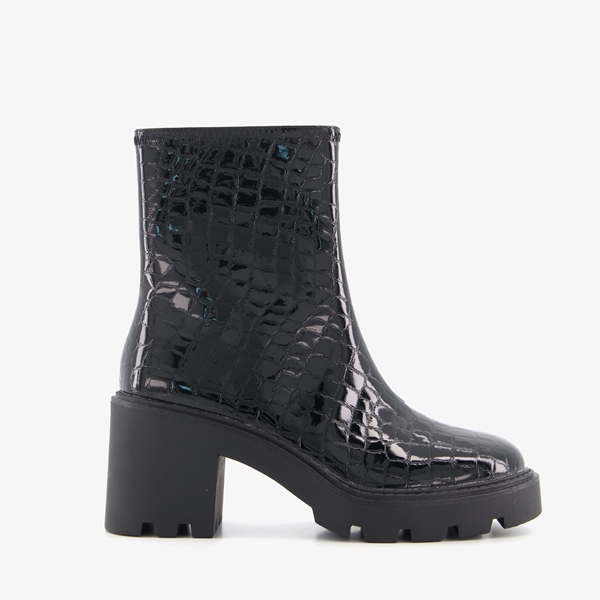 Supercracks croco print enkellaarsjes met hak