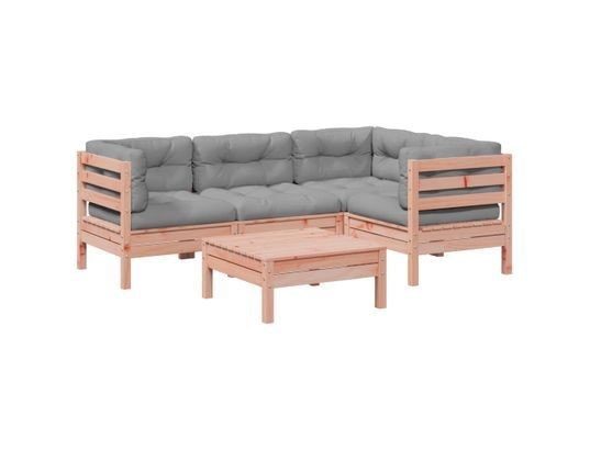 LES TENDANCES - Salon extérieur Salon de jardin-bois rosé-4 places-63x63x62.5-598621