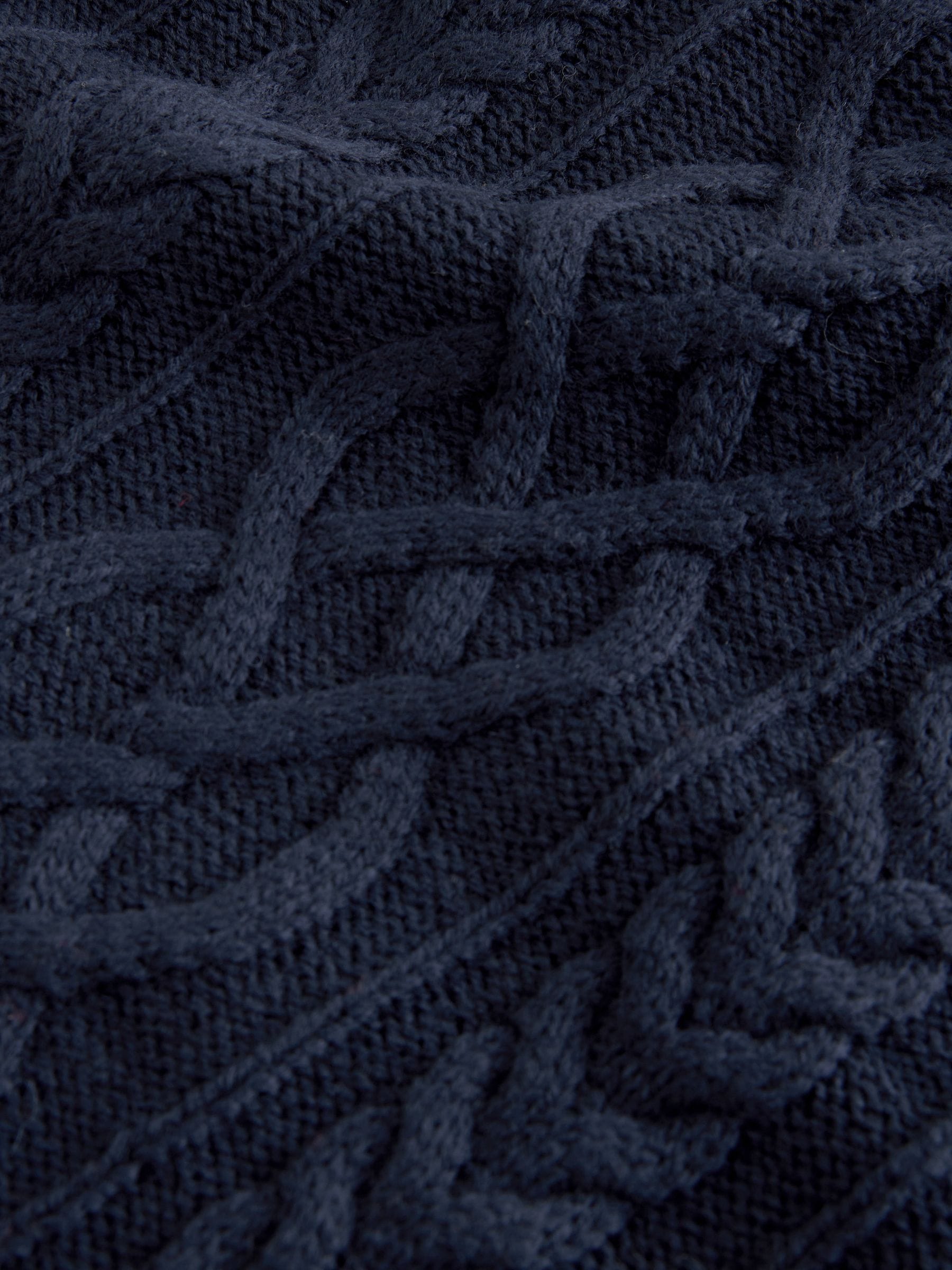 Donkerblauw - Regular fit trui met overhemdkraag