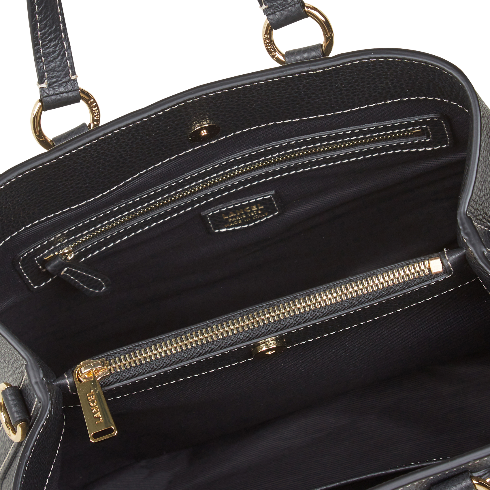 NEO IZY - Sac porté main en cuir grainé | Noir