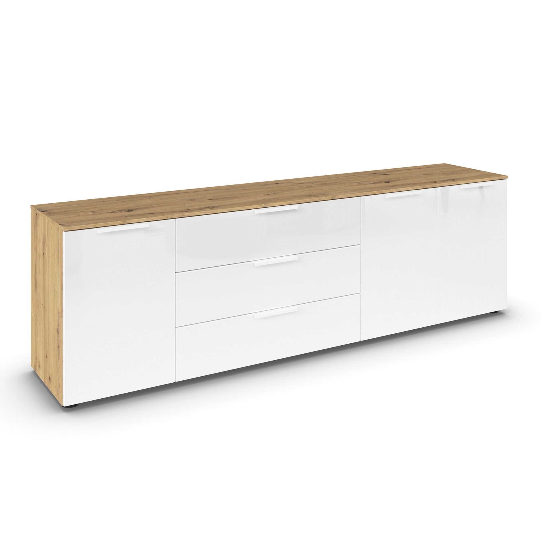 Lowboard - Artisan Eiche - Glasfront - 199 cm