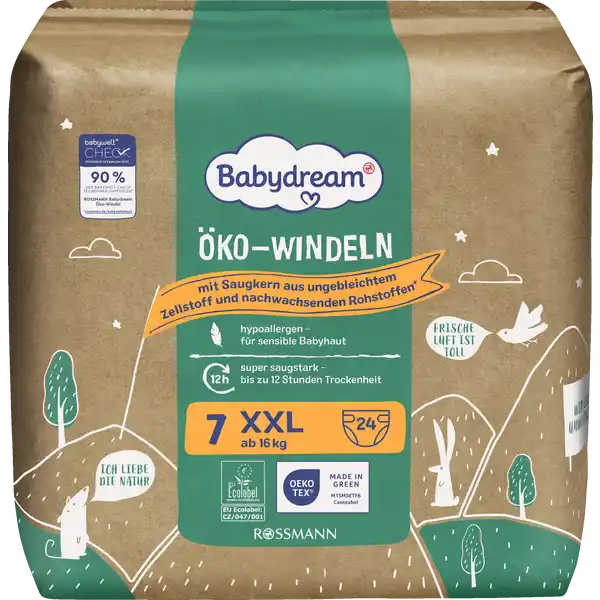 Öko-Windel Größe 7 XXL, ab 16 kg