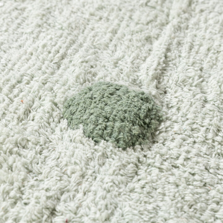 Rond Vloerkleed Kinderkamer - Lou Dots Groen