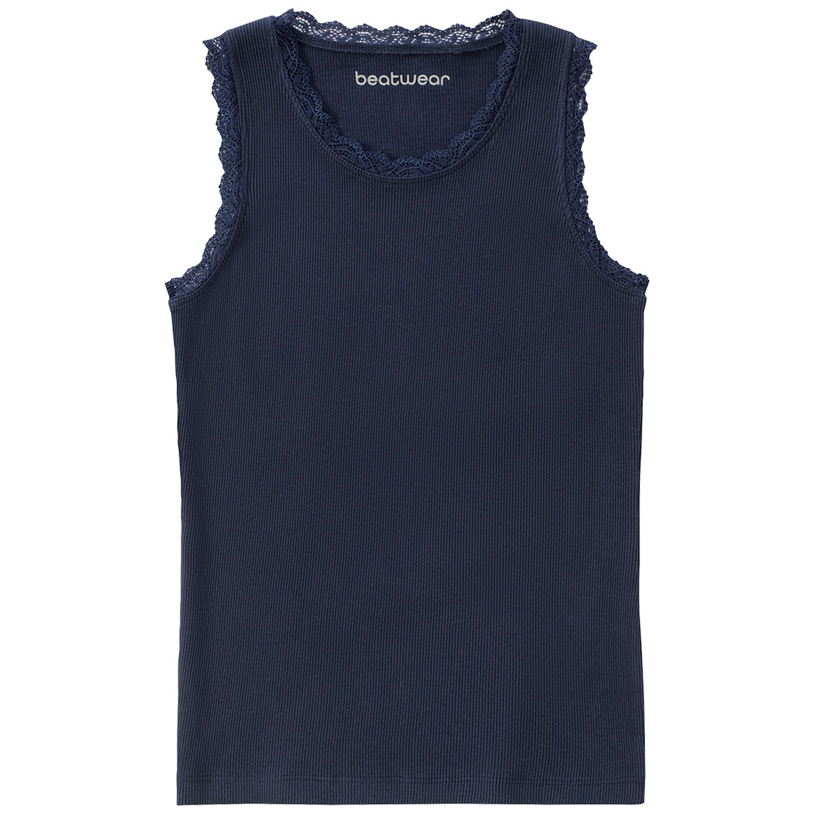 Beatwear Mädchen Top mit Spitze dunkelblau