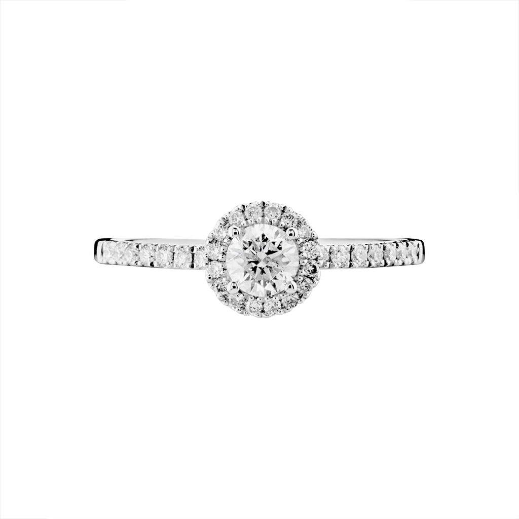 Bague Solitaire Lena Or Blanc Diamant