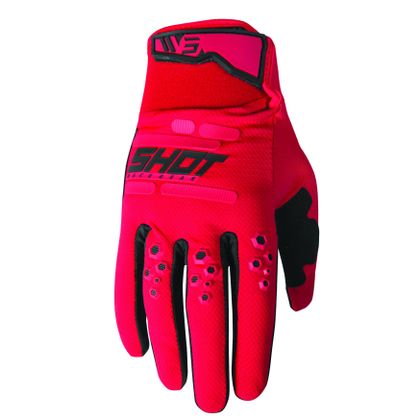 Gants cross Shot VISION - RED 2023 - Rouge / Noir