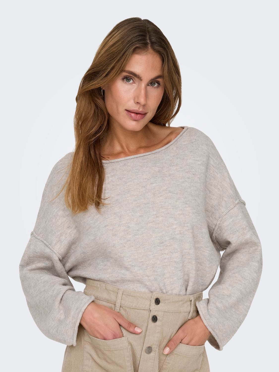 JDYRUE Strickpullover Chateau Gray