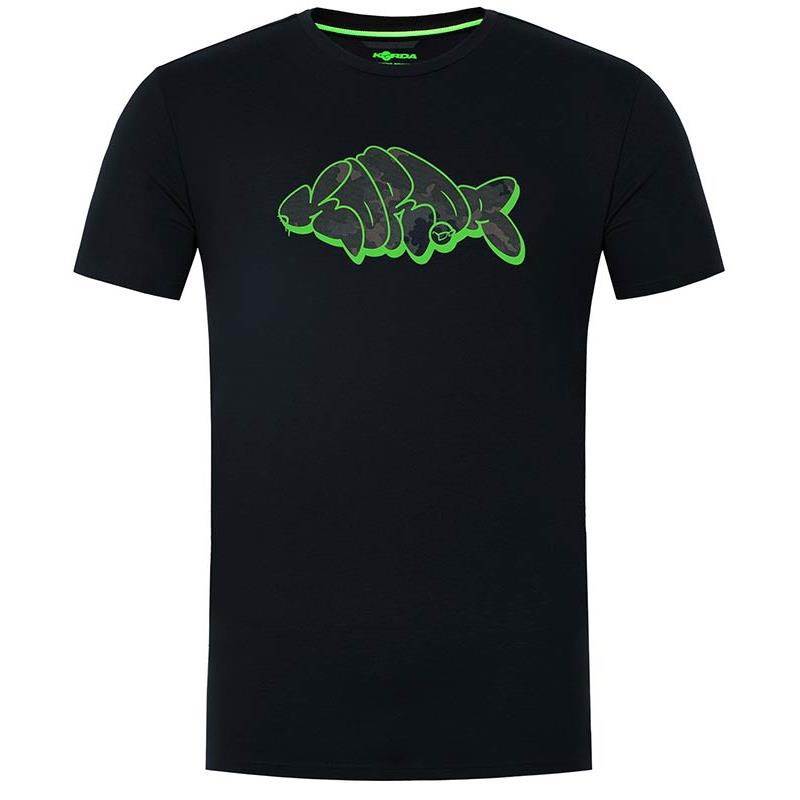 Tee Shirt Manches Courtes Homme Korda Outline - Noir
