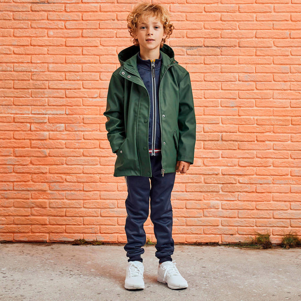 America Today unisex regenjas Jade JR donkergroen