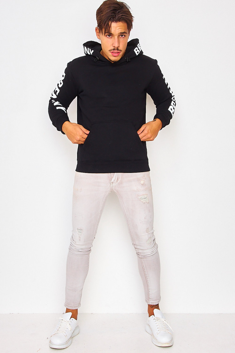 Sweat à capuche noir Brentiny