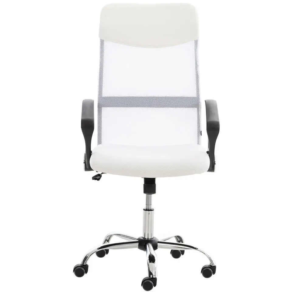 CLP Bureaustoel Washington chroom Frame - Kunstleer - wit