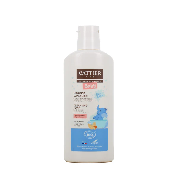 Cattier Mousse Lavante Cheveux et Corps bébé 150ml