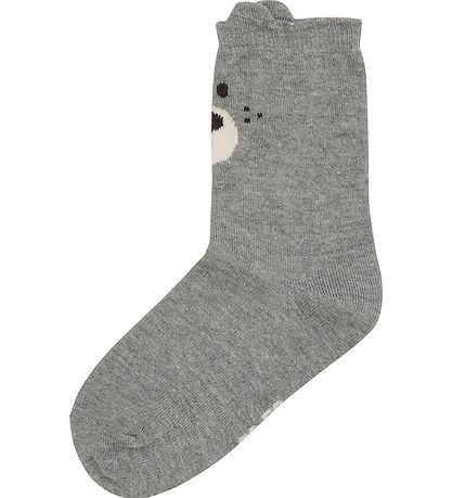Minymo Socken - Noos - 2er-Pack - Light Grey Melange