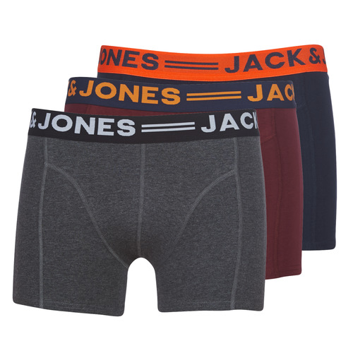 Jack & Jones - JACLICHFIELD X3 - Gris / Noir / Bordeaux