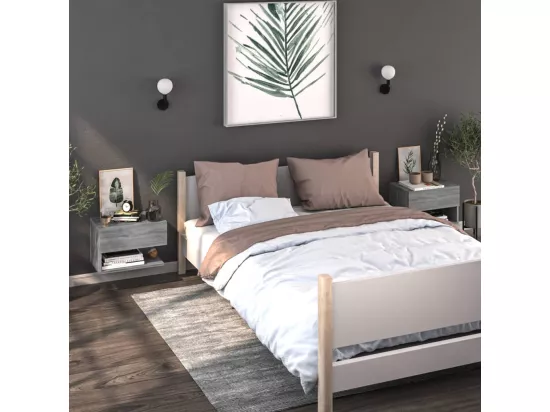 Table de chevet murale Sonoma gris