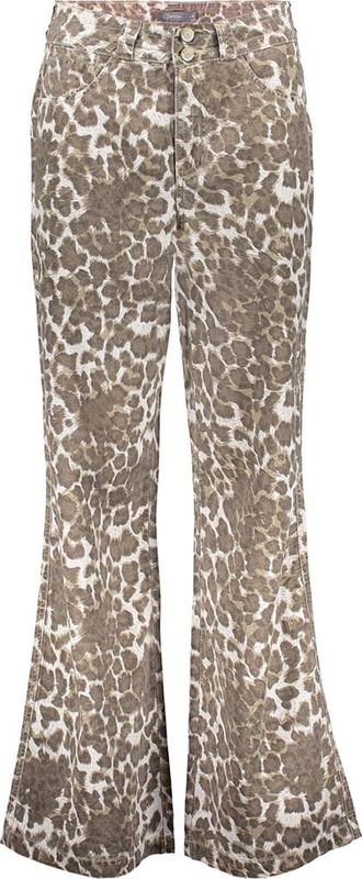 Geisha - Jeans - Zand - Wide Leopard Dessin