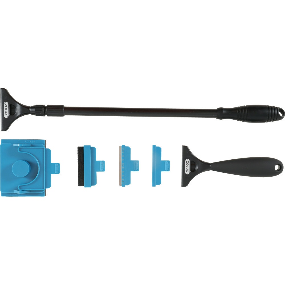 Set racloir manche de 50 à 70 cm nettoyage parois aquarium