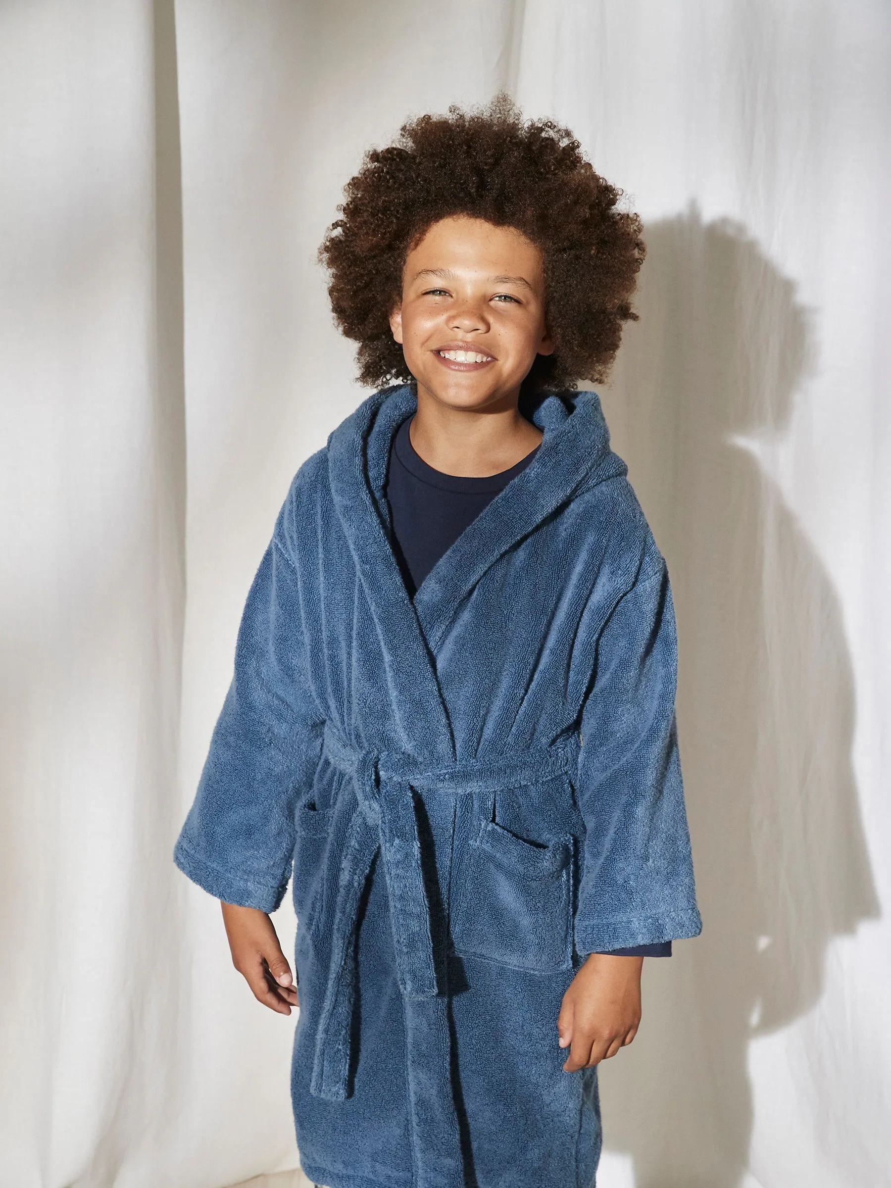 Blauw - The White Company 100% katoenen kamerjas
