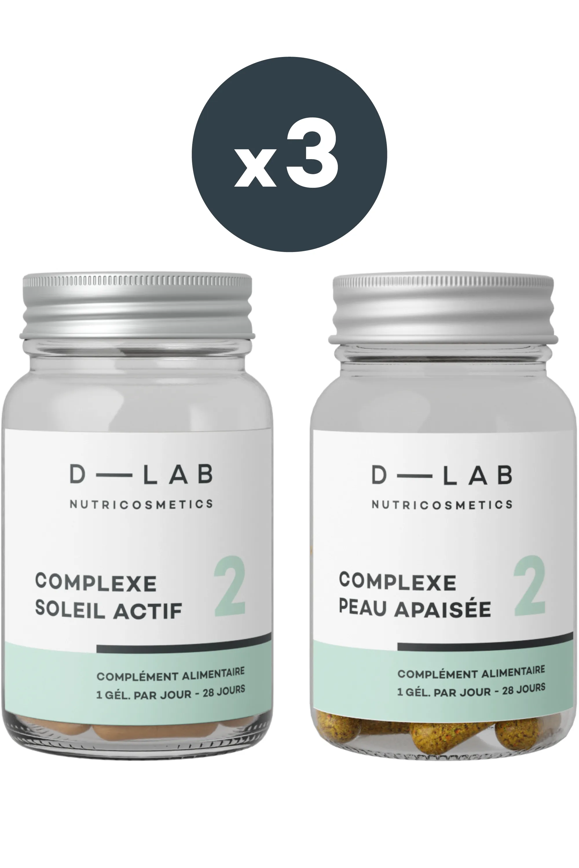 D-LAB Nutricosmetics Compléments alimentaires bronzage Duo Éclat-Total-600 g