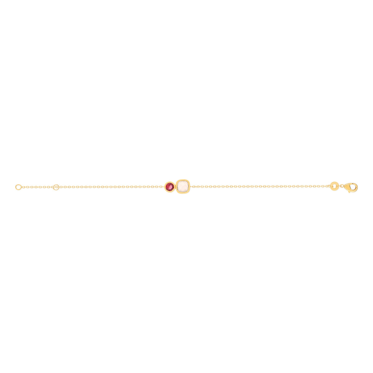 Bracelet plaqué or zirconias 18 cm