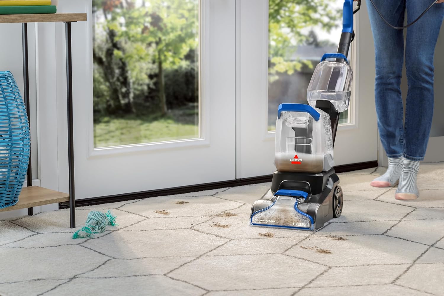 BISSELL PowerWash Compact Pet, Kompakter Upright- Teppichreiniger und Polsterreiniger für Haustierflecken,Fleckenreinigung auf mehreren Oberflächen, Abnehmbare Zubehörteile, 600W, Mit Kabel, 4058N