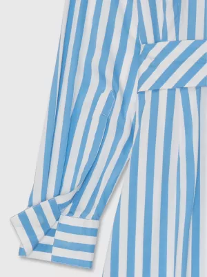 Vestido Maxi Camisa com Listras Adaptáveis