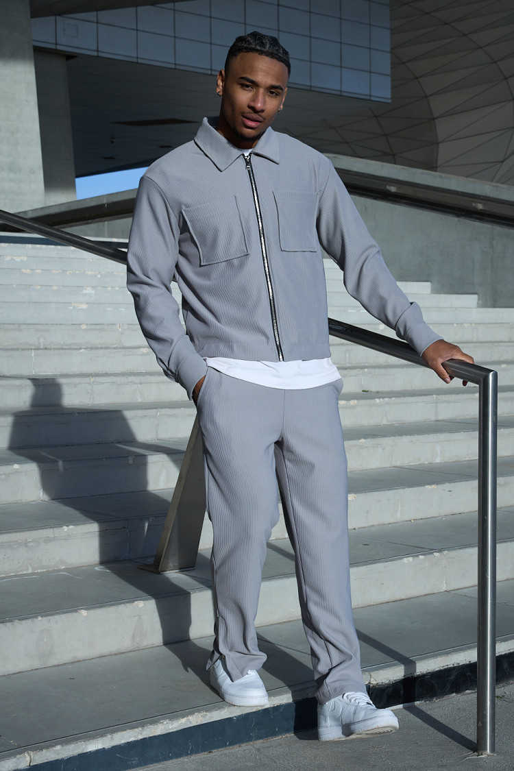 Ensemble 2 pièces veste + pantalon gris