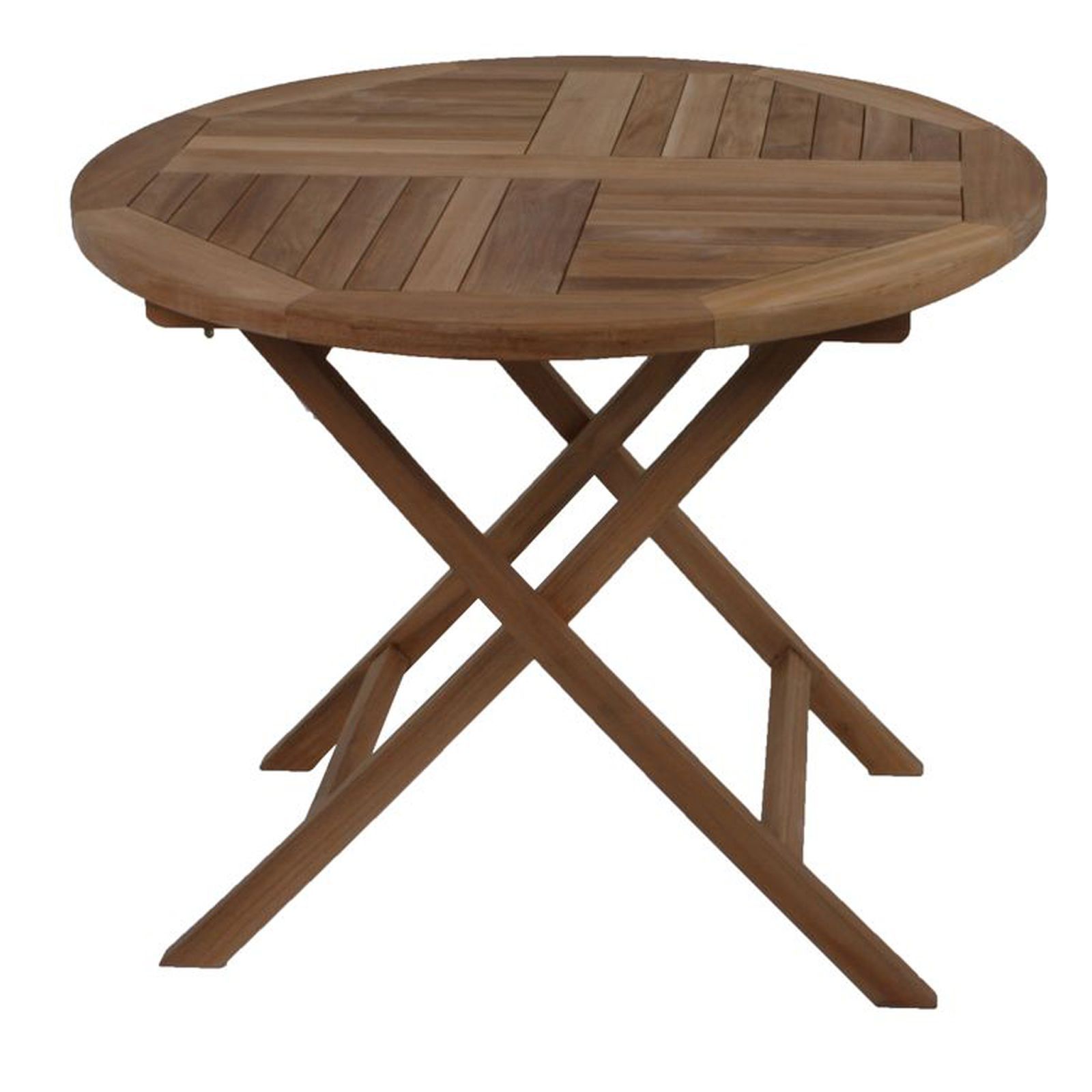 Tisch SOLO - Teak - Hartholz - klappbar - rund