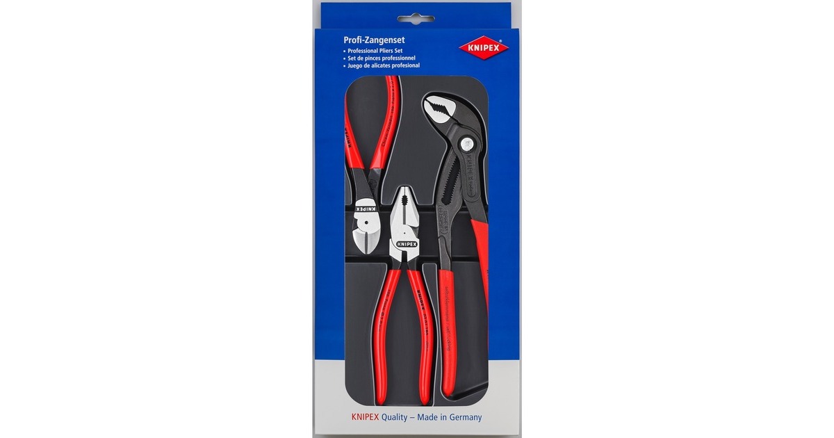 KNIPEXKracht-set 00 20 10 tangenset  (Zwart, 3-Delig)
