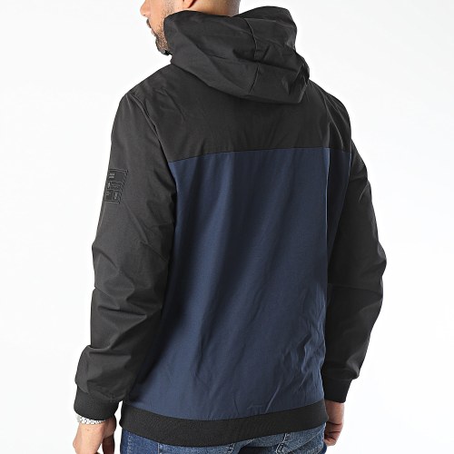 Veste Zippée Capuche Beam Bleu Marine Noir