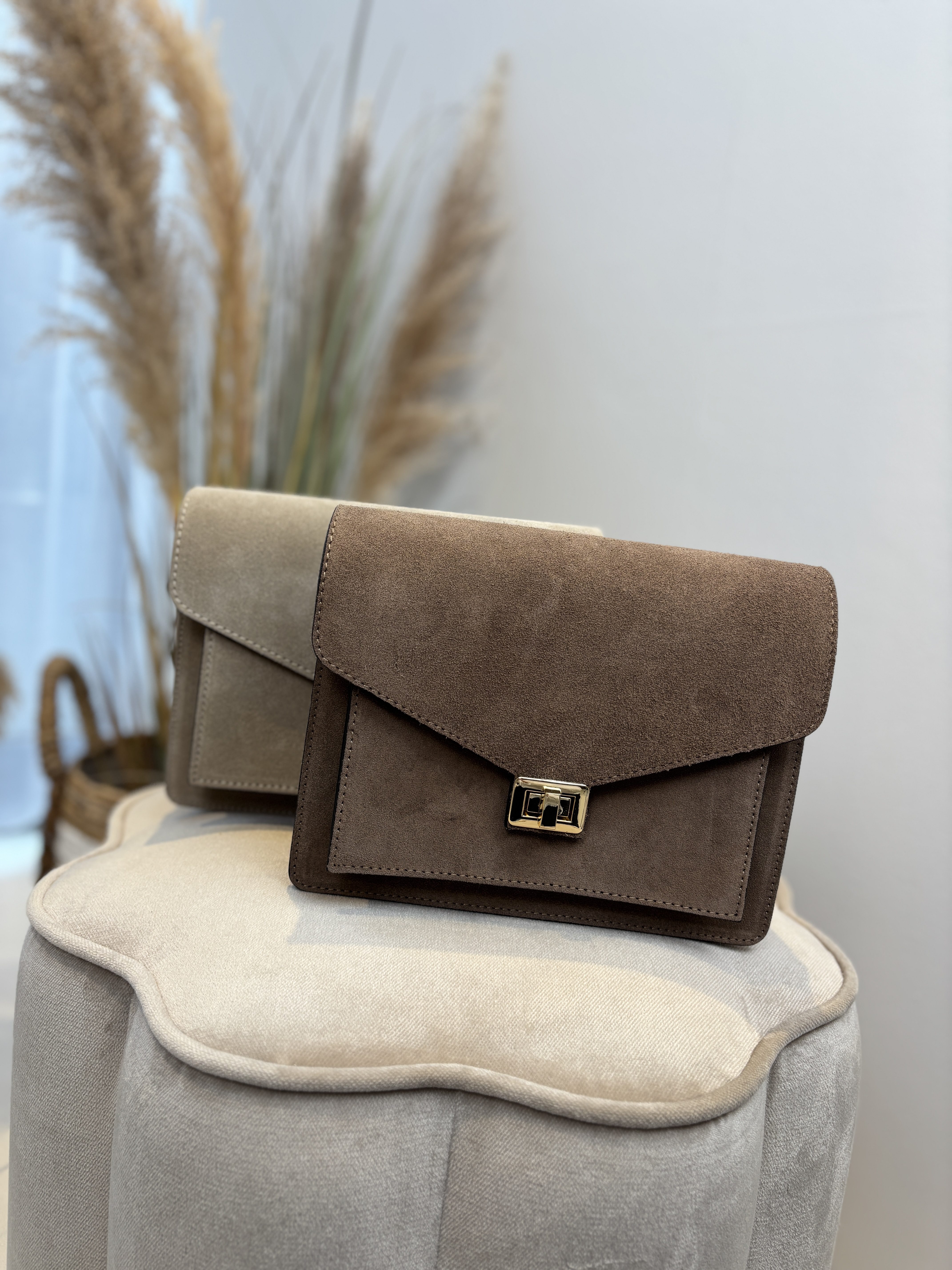 Stacey Bag - Suede Taupe