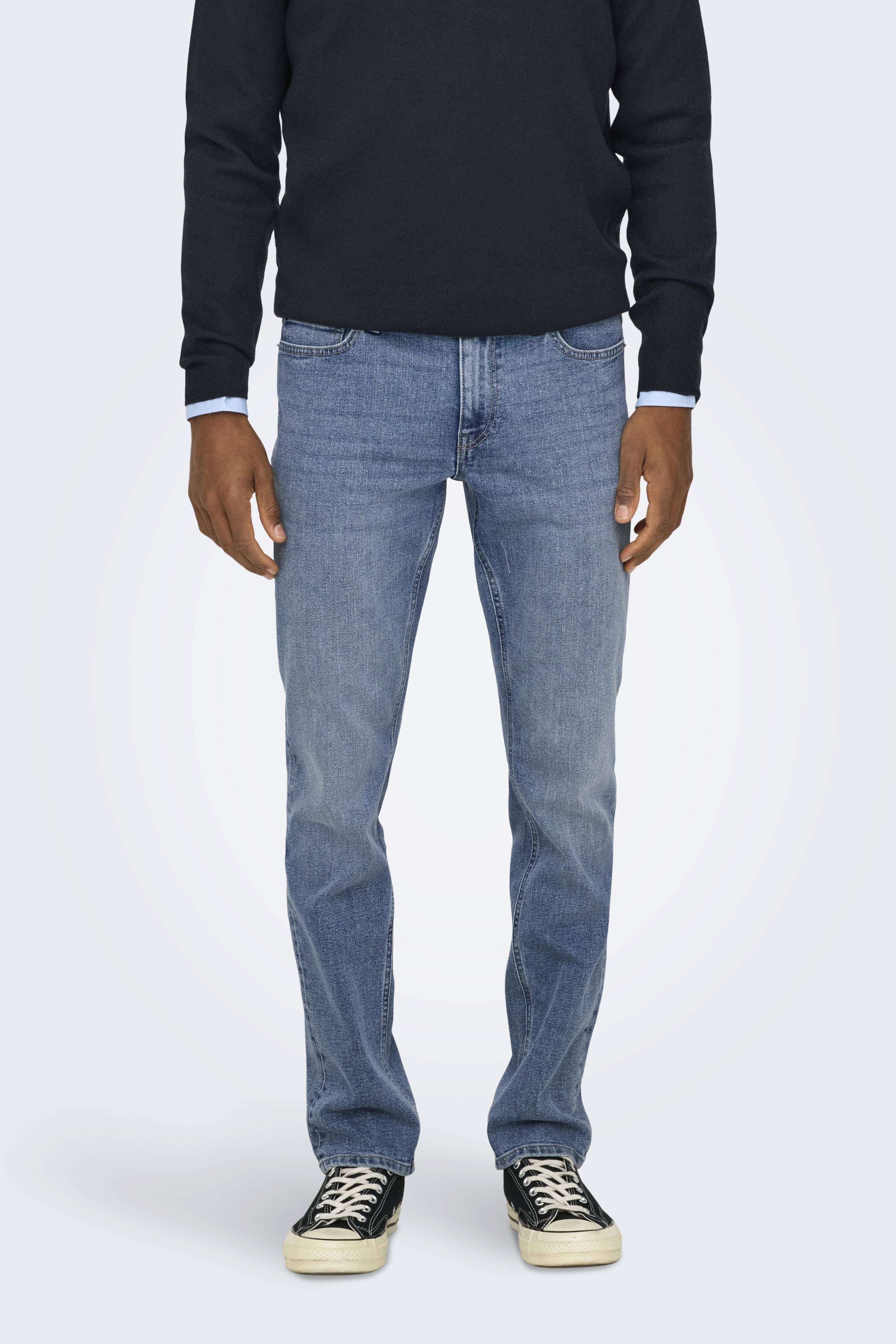 ONLY & SONS ONSLOOM regular slim fit jeans blauw