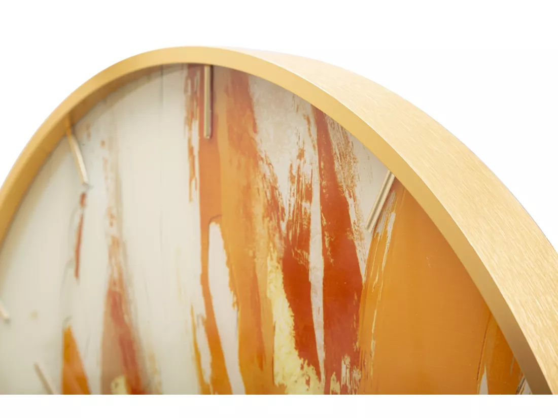 Horloge murale ronde en fibre de bois multicolore Ø cm 60x5